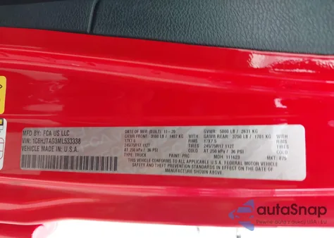 2021 Jeep Gladiator Sport S 4X4 from USA, damaged, VIN 1C6HJTAG3ML533338